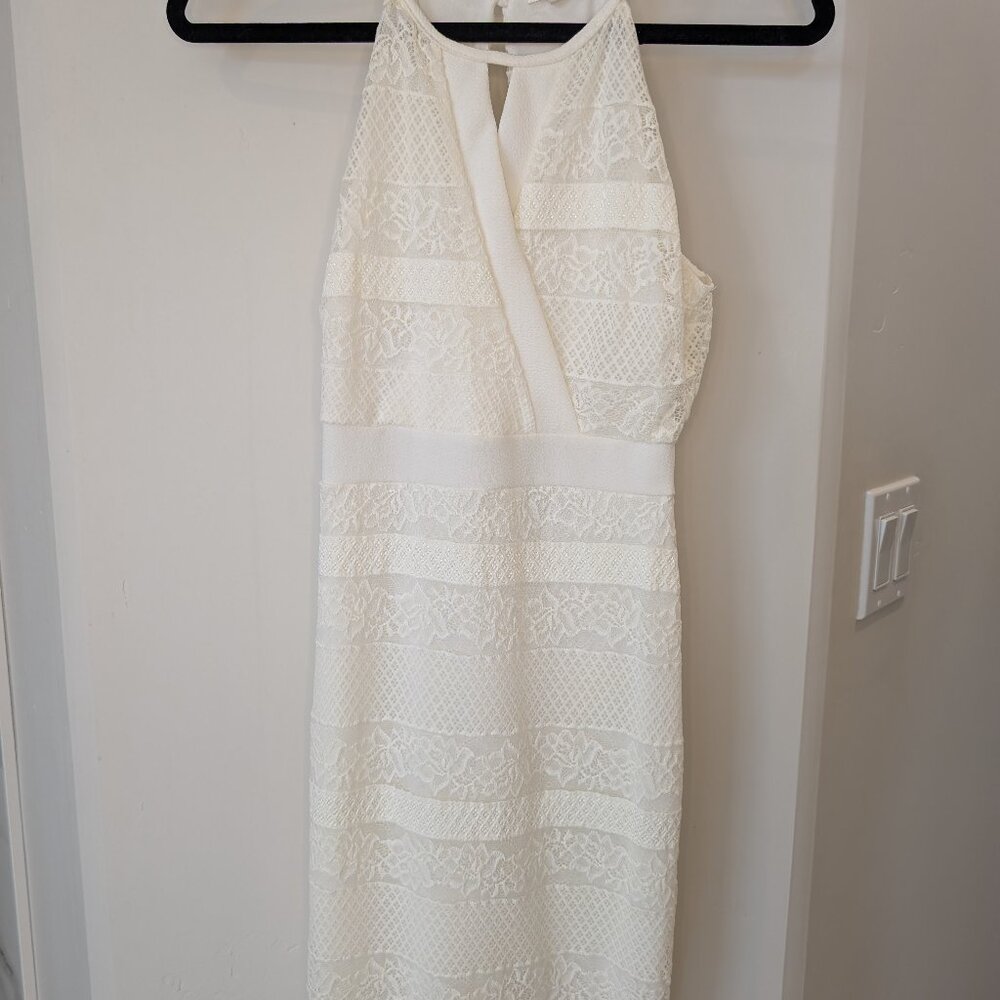 Cream White Lace Bodycon Dress